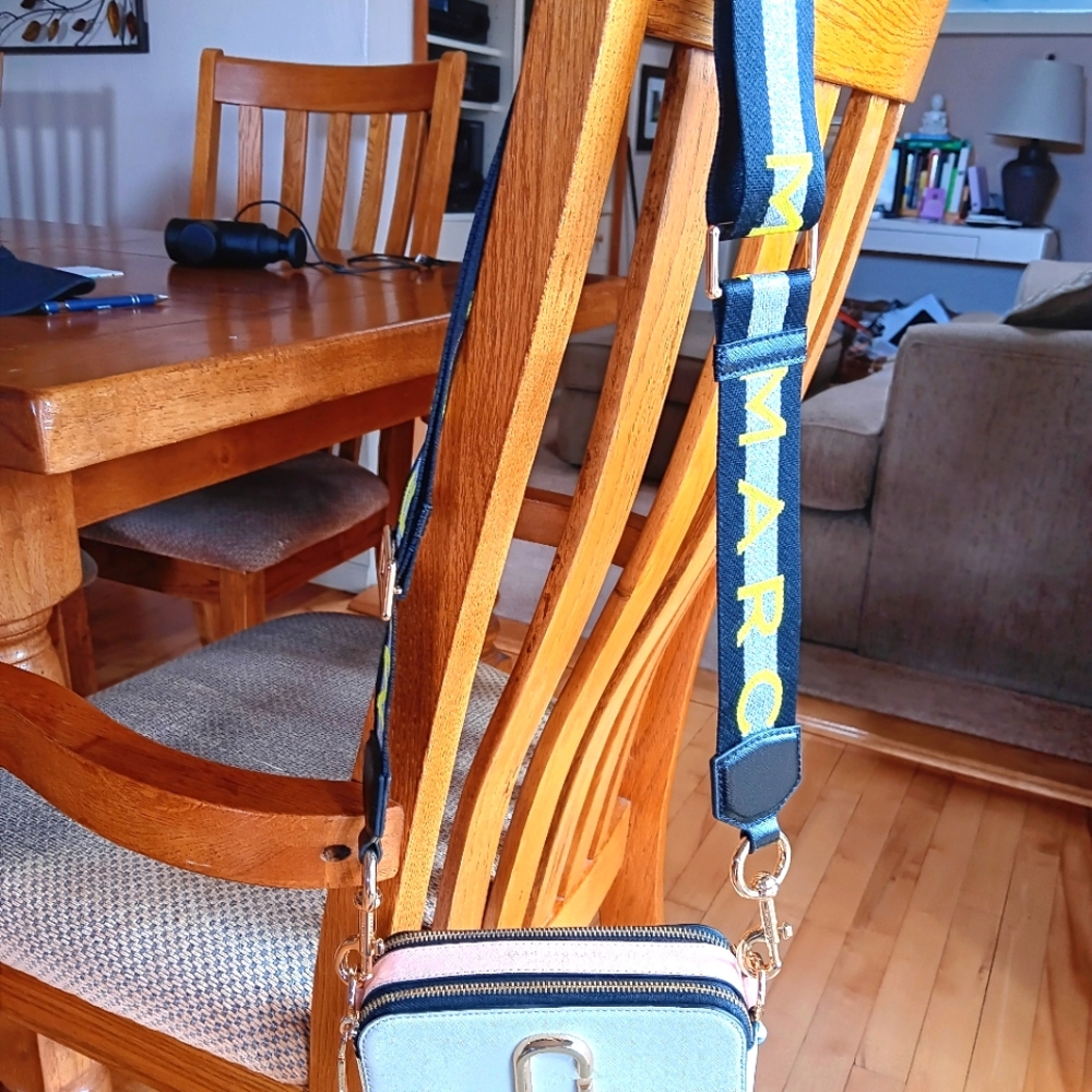 Marc Jacobs Beige,Gray and Pink Snapshot Camera Shoulder Bag